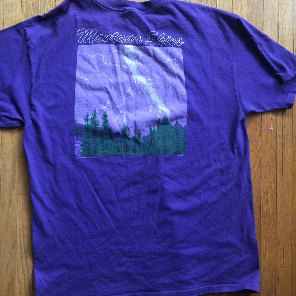 VINTAGE 2000 Montana skies tee shirt